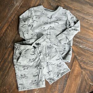 Cat and jack sweatshirt and shorts set 5T